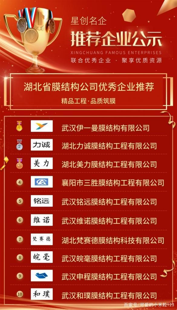 湖北省膜结构行业优秀企业推荐公示——聚焦新型膜材料制造先锋